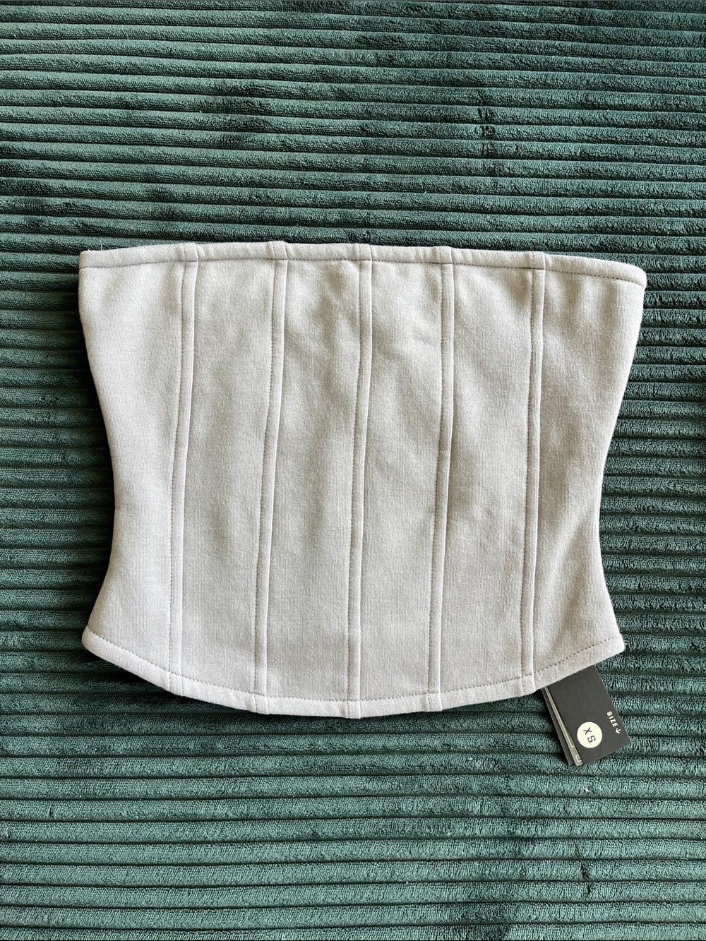 YoungLA sculpt corset Strapless Top grey